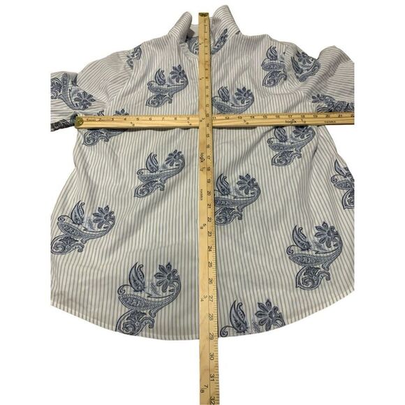 GREAT CONDITION WOMEN NO-IRON Paisley-Print Cotton Shirt bohemian BLOUSE CHICO S - Picture 14 of 14